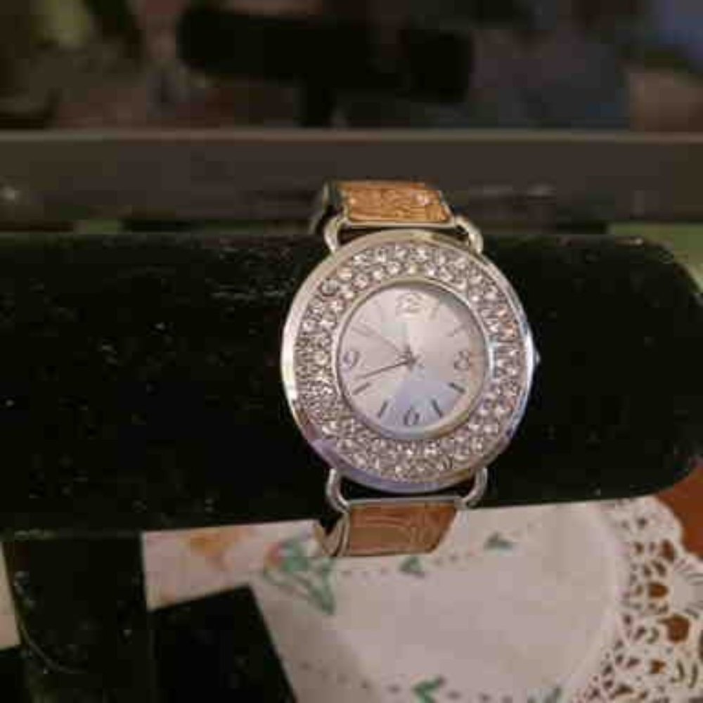Bangle Watch with Rhinestones